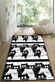 Conceptum Alfombra White Cats Multicolor 80 x 150 cm